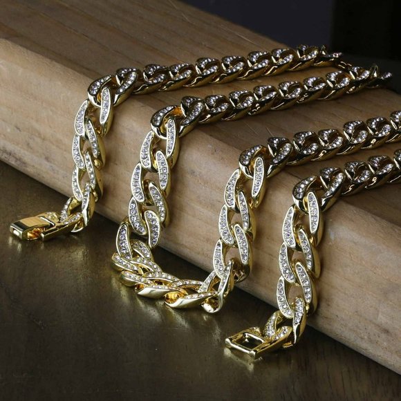 14k Gold 13mm 30" Cuban Chain - Picture 1 of 4